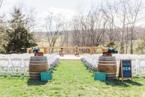 Setup of Ceremony space at the Overlook Deck