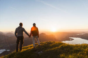 Couple checking out the views on the parkway